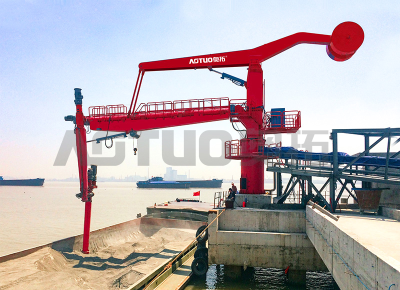 600-15000 DWT 100-500t/h Fixed Screw Ship Unloader
