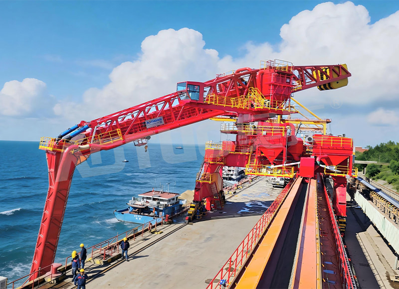 Type ATSL-B track-type environmentally friendly clinker spiral Ship Unloader