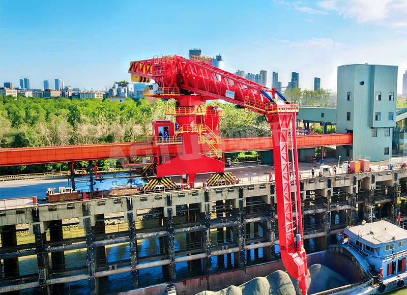 500~100000 DWT 300-1500t/h Environmentally Friendly Cement Clinker Ship Unloader