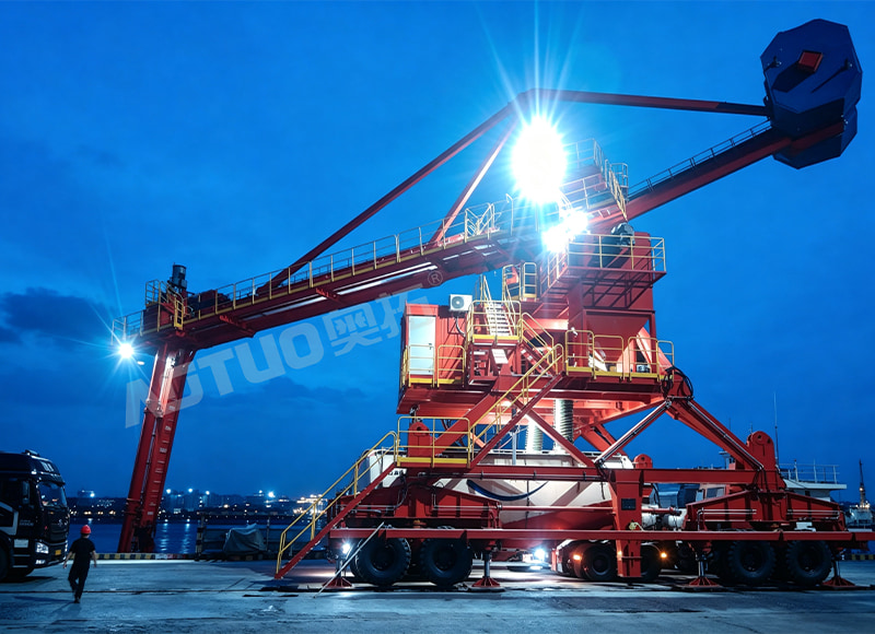 400 tph Tyre-Mounted Mobile Screw Ship Unloader for the Hainan Project